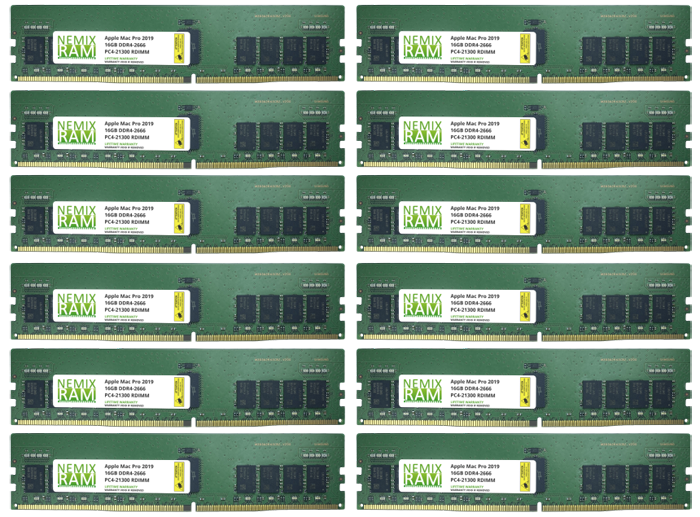 NEMIX RAM 32GB (2X16GB) DDR4 2666MHZ PC4-21300 2Rx8 1.2V 288-PIN ECC RDIMM Registered Server Memory KIT Compatible with Apple Mac Pro 2019 7,1 9 Немикс РАМ